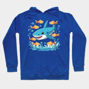 shark with fishes Hoodie